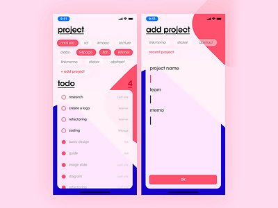 Todo App app design graphic graphic design ui ux