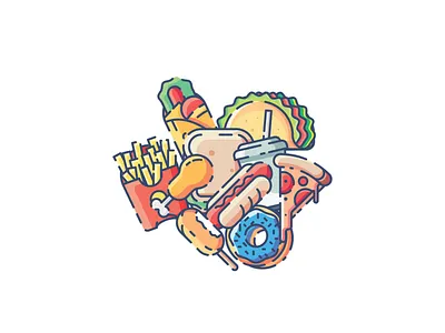 Fast food flat design design flat flat design icon illustration illustrator minimal ui vector