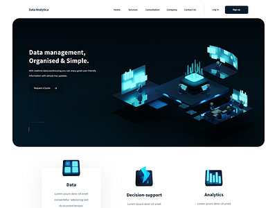 Data Analytica. blender blender3d design illustration minimal website