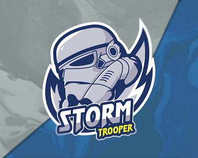 Stormtrooper Logo designlogo e sport e sports gaming gaminglogo lllustration logo mascot mascotlogo sport sports logo starwars stormtrooper