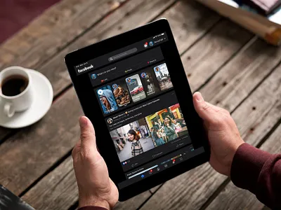 Facebook Dark Mode iPad App dark dark ui facebook ios ipad mode