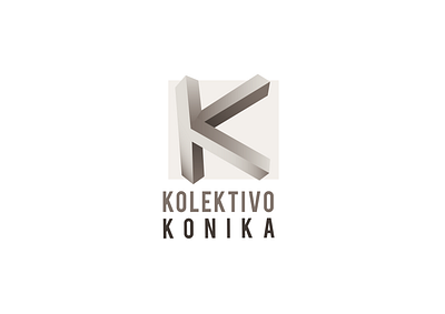 Logo for Kolektivo Konika, grayscale version. branding circus design gradients graphic graphic design grayscale k logo vector woman