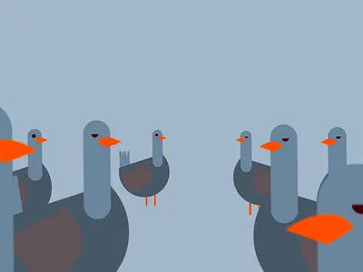 Pigeons animation art direction illustration