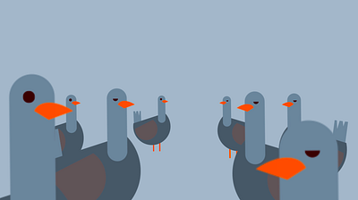 Pigeons animation art direction illustration