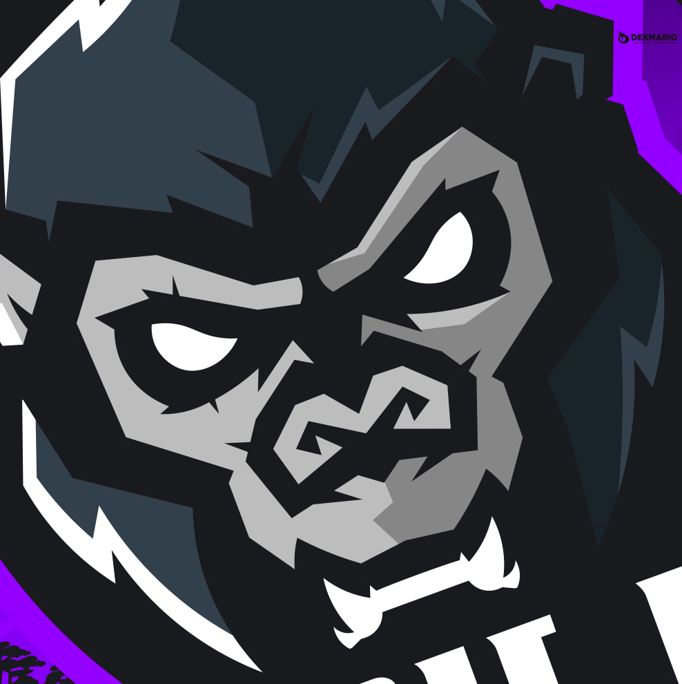 GORILLA MASCOT LOGO branding design esports gaming identity illustration logotype mascot sport sports