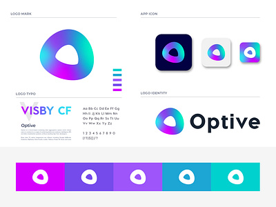 Optive Branding analytics app brand identity branding business data data visualization developers identity intelligence logo design logo mark logotype marketing minimal modern o o letter logo platforms technology