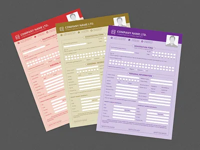 Registration Form Design a4 application business clean company form corporate data design employment application fillable fillable pdf form form
