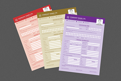 Registration Form Design a4 application business clean company form corporate data design employment application fillable fillable pdf form form