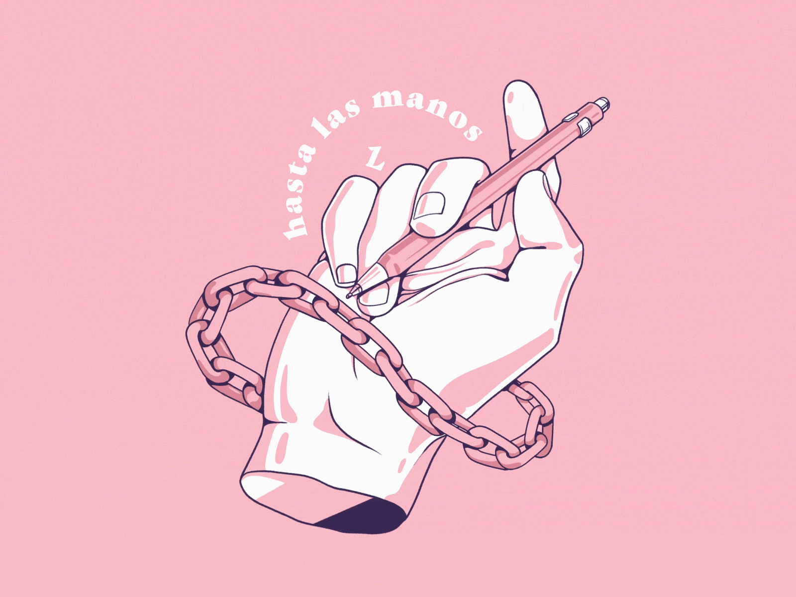 Soooo Hasta Las Manos animation branding cell animation framebyframe illustration lettering traditional animation typography