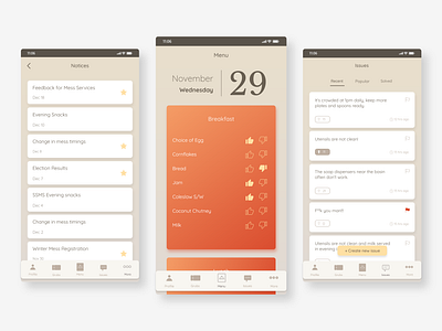 Redesign - Food service application adobexd app design design food and drink food app foodie menu card menu design mobile app orange product design redesign ui uidesign uiuxdesign