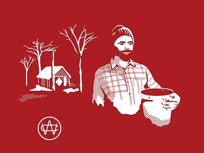 Canada West Maple 50s canada highlight illustration maple maple syrup negative space retro vector vintage winter