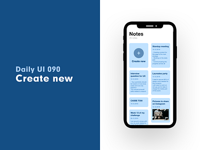 Daily UI 090 - Create new create new daily 100 challenge daily ui dailyui notes ui uidesign uiux ux