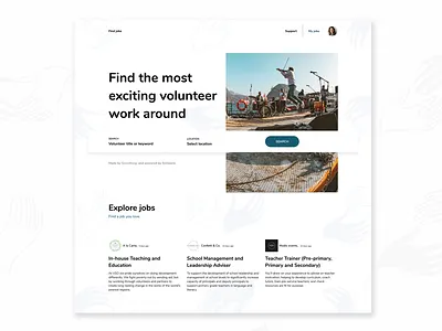 Challenge/ day 3/ volunteering website design figma figma design graphic ui ux vector volunteer web website
