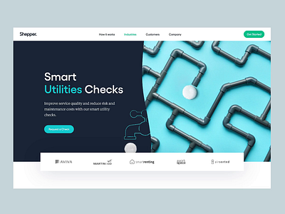 Shepper – Industries agency branding clean colours design illustration landingpage london manipulation masthead photography together ui ui ux ux web web design web designer