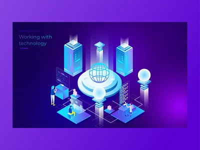 isometric Design graphic design illustrations isometric isometric art isometric banner isometric illustration isometric landing isometry landing website design