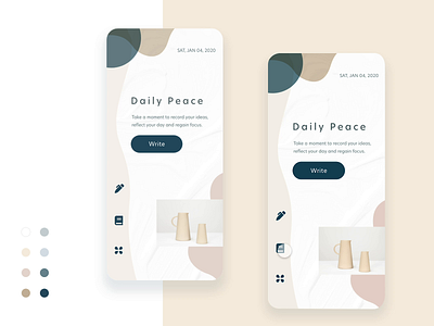 Journaling App Light & Dark Mode app design dark mode product design