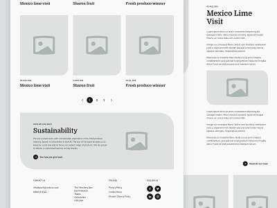 Hi-Fi Desktop Wireframe agriculture blog food hi fi news produce wireframe