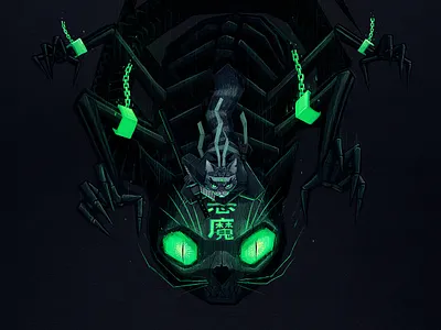 Ninja cat 2d 2d art andres anime art art direction artist artwork asian cat illustration japan manga mangaart moncayo ninja