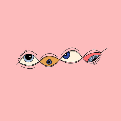 Four eyes drawing drawing style etching eyes hand drawn illustration ipad pro minimal pattern procreate procreate app rough edge weird womenofillustration womenwhodraw
