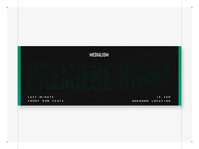Premiere Night Event Ticket #3 brand brand design branding clean design event gradient green illustration premiere ticket typography vector
