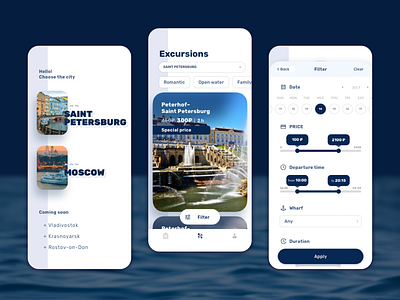 TakeBoat App app boat design mobile app water