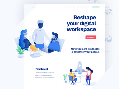 Landing Page for Agisko clean colorful flat hero illustration kalman landing magyari minimal page