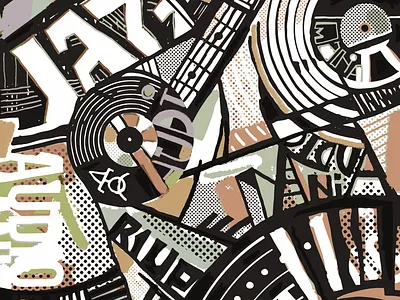 винил абстракционизмъ calligraphy deodamus deos design illustration lettering typography