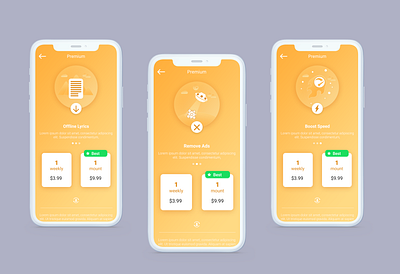 Premium Screens app art design flat icon illustration light mobile ui ux