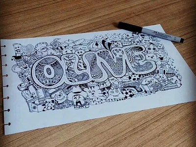 doodle name "olive" animation design doodle doodleart doodles drawing illustration vector