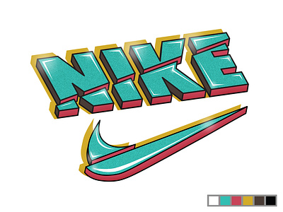 NIKE - 3D - COLOR COORDINATION - APPAREL DESIGN 3d 3d design adobe adobe illustrator apparel apparel design apparel graphics branding color coordination graphicdesign illustration just do it logo nike photoshop swoosh typography vector
