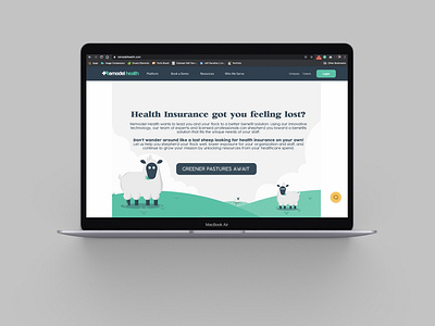 Homepage Banner benefits branding health insurance healthcare illustration illustrator insurance marketing campaign pastures photoshop remodel health sheep typography