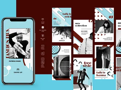 Vontez – Pop Art Instagram Stories Kit business facebook fashion influencer stories instagramstories marketing photoshop instagram promo promotion social socialmedia stories twitter