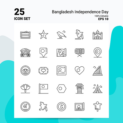 Bangladesh Independence Day Icon Set bangla bangladesh icon icons symbol vector