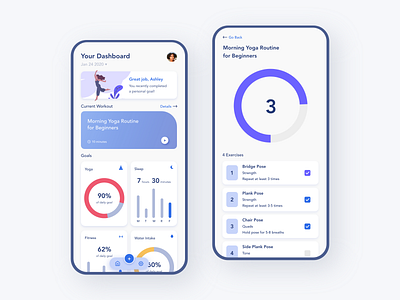 Workout Checklist for Fitness App 2020 adobe xd app clean colors design dribbble fitness fitness app illustration minimal mobile mobile app ui