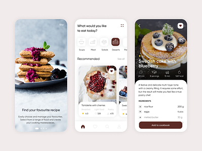 Cooking Mobile Applicaton app design cooking cooking app design mobile mobile app mobile app design mobile design mobile ui recipe recipe app ui ui ux ui design uidesign