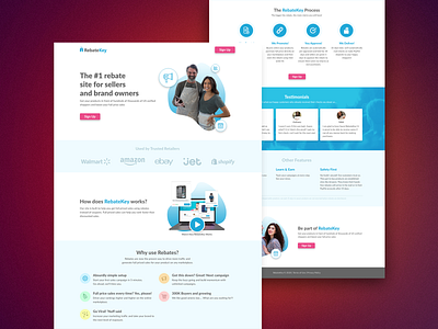 RebateKey Landing Page adobe xd landing page design ui ui ux design ui ux ux ux design web design