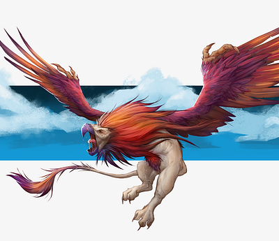 griffin SM character character design colorful art creature design fantasy fantasyart illustration paint photoshop
