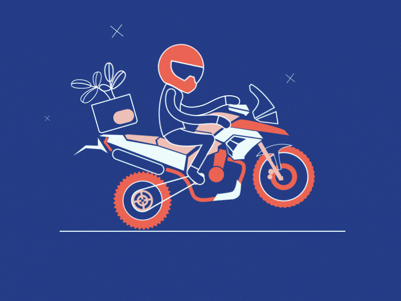 My granny and her bike :) 2danimation 2dmotion dribbble gif illustration motiondesign motiondesigner motiongraphics vector vectorart