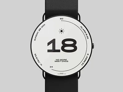 Watch Face Concept, Day Night animation black complications interaction micro interaction microinteraction motion motion design typography ui uimotion watch watch face