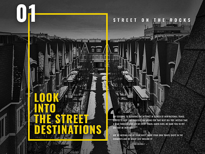 Street on the rocks branding design flat illustration typography ux web website