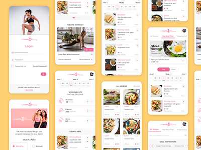 User Interface : World #1 mums fitness mobile application diet fitness food health healthcare mum mummy receipe women