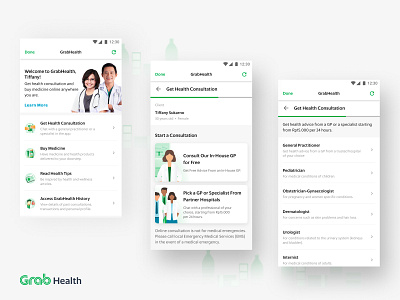 GrabHealth Consultation Flow