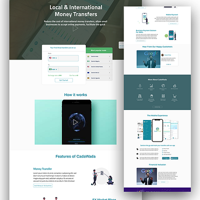 Money Transfer Landing Page landing page uiux