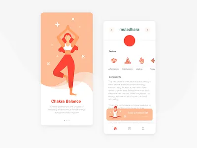 Chakra Balance app appdesign chakra design meditation peace ui ui design yoga
