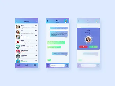 Messenger UI app design messenger overlay ui uidesign user interface