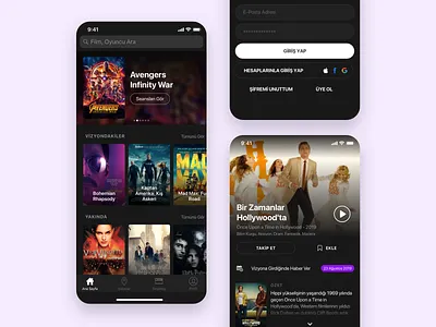 Sinemalar - Mobile Product Design design entertainment ios movie ui ux