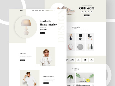 Minimal E-Commerce Landing Page agency app creative ecommerce fashion homepage landing page minimal minimalist online shop shofity shop shopping web design website