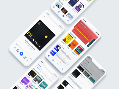 Learn by Podcast App audio audio app audiobook commuting design illustration learn mobile mobile app play player podcast ui uidesign uiux ux