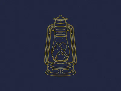 Lantern Illustration colorado esoteric flash food food truck gold illustration lantern line work moon mountains ornamentation restaurant retro tattoo vector vector illustration vintage