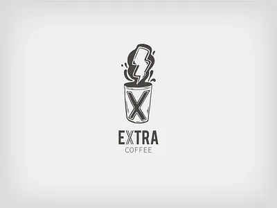 Extra Coffee Logo branding cafe coffee dailylogochallenge graphic design logo
